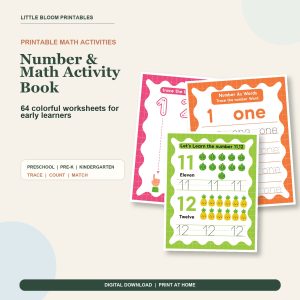 Number & Math Activity Book printable cover