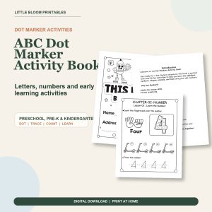 ABC Dot Marker Activity Book printable cover