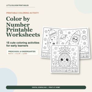 Color by Number Printable Worksheets printable cover