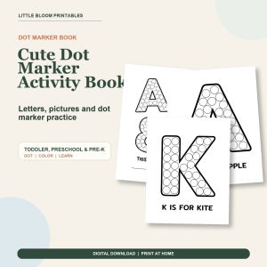 Cute Dot Marker Activity Book printable cover