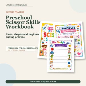 Preschool Scissor Skills Workbook printable cover